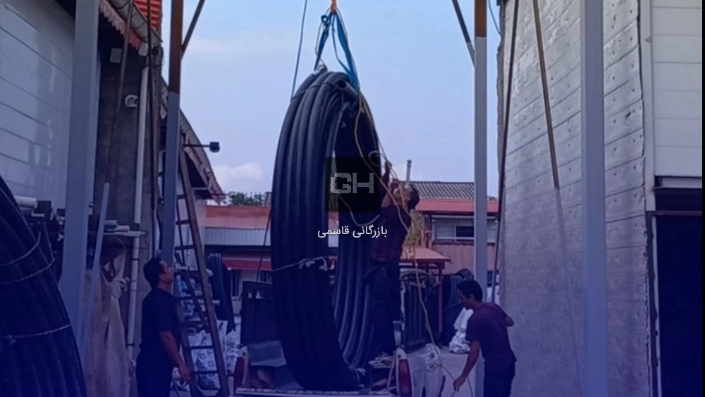 بار گیری لوله ی پلی اتیلن دینا پلیمر